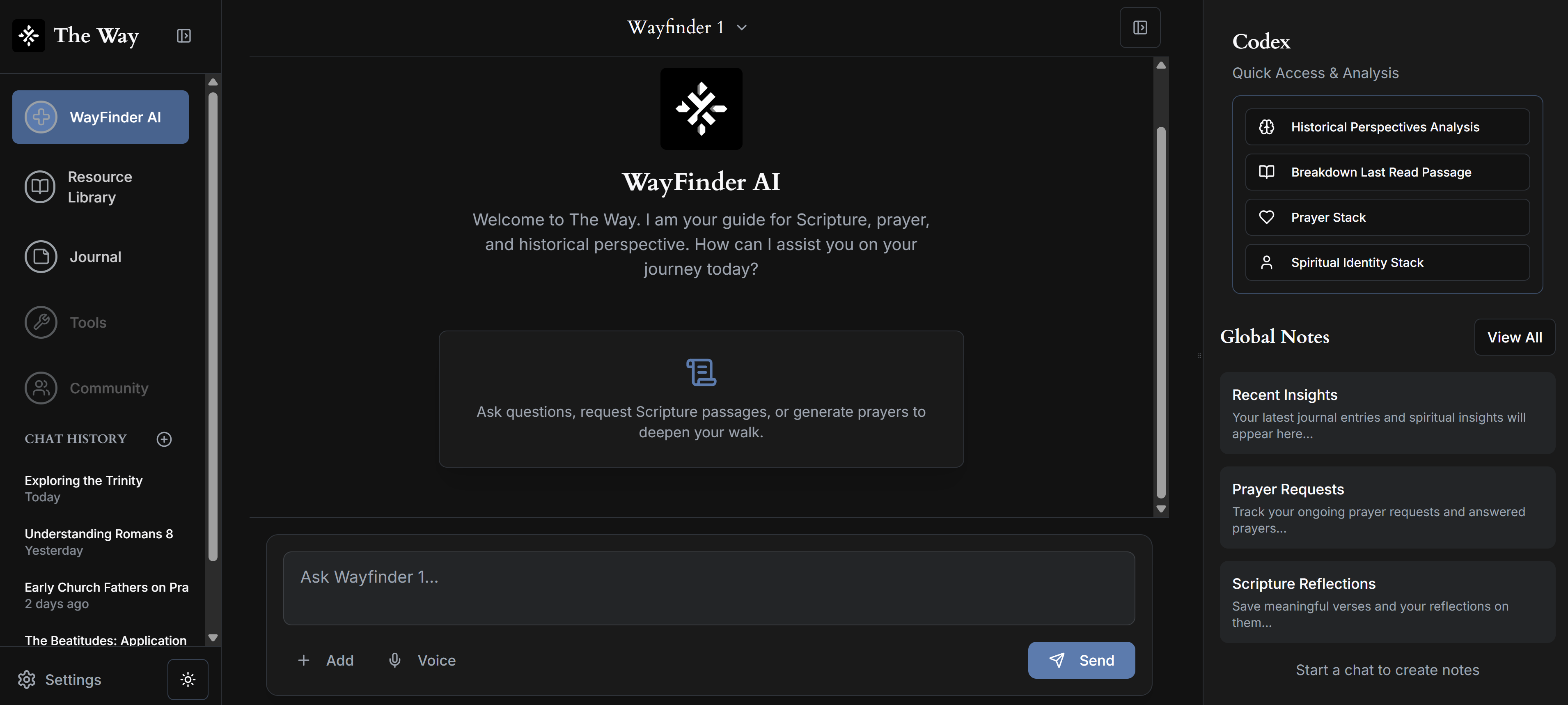 Wayfinder AI Interface