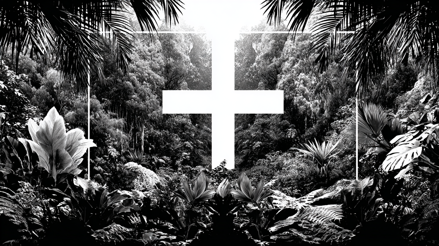 Garden Cross Background